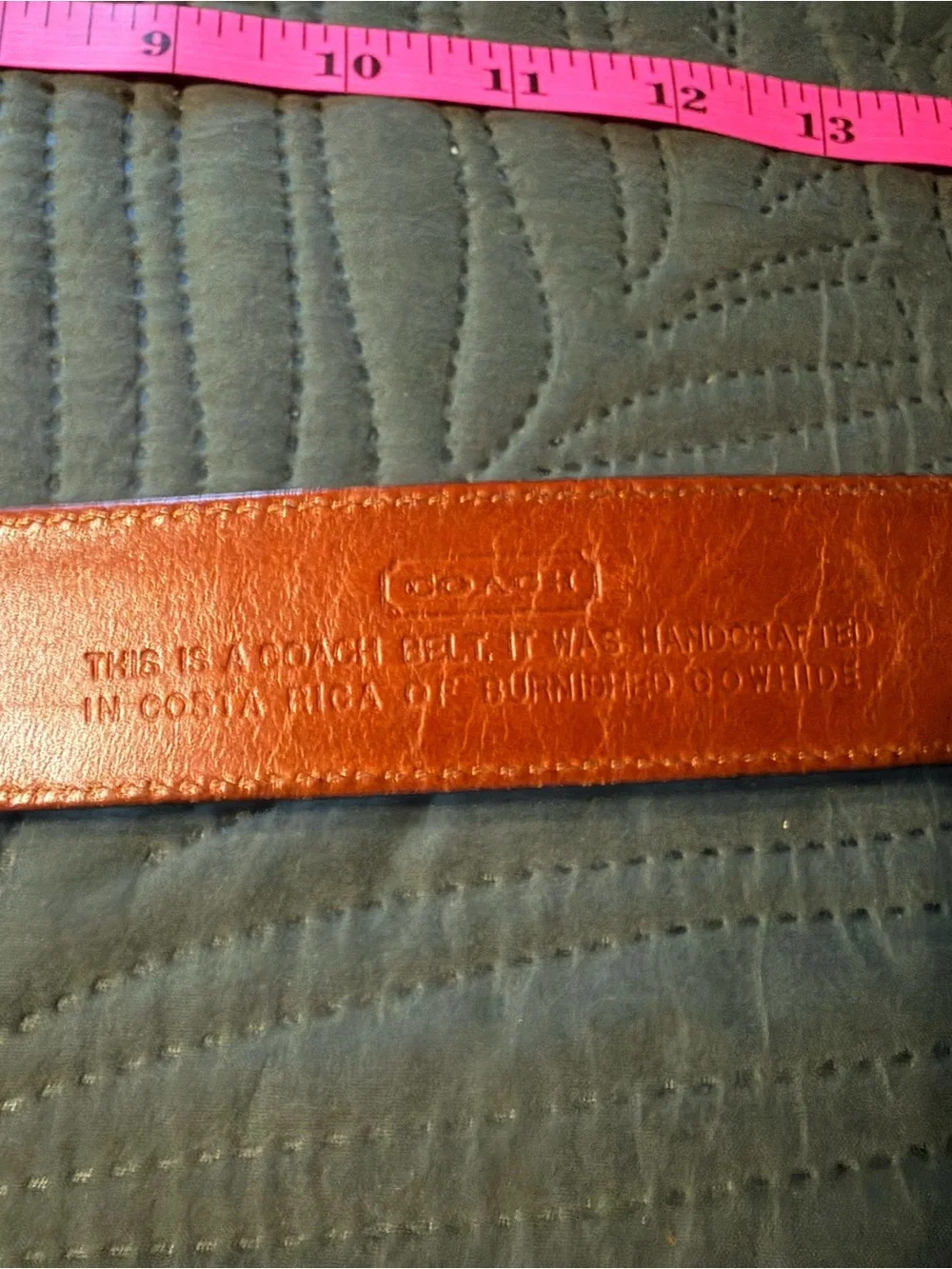 Coach Black Leather Belt with Silver-Tone Buckle